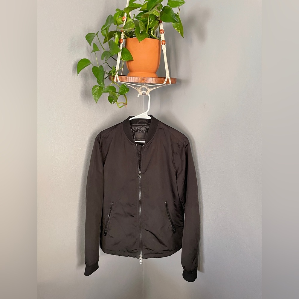 Black Zara Bomber - Medium